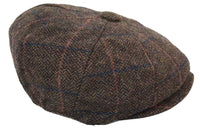 Herrhatt i vintage-tweed med Peaky Blinders-motiv