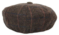 Herrhatt i vintage-tweed med Peaky Blinders-motiv