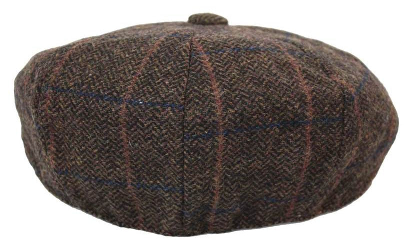 Herrhatt i vintage-tweed med Peaky Blinders-motiv