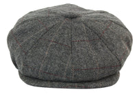 Herrhatt i vintage-tweed med Peaky Blinders-motiv