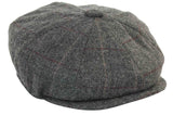 Herrhatt i vintage-tweed med Peaky Blinders-motiv