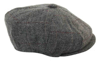 Herrhatt i vintage-tweed med Peaky Blinders-motiv