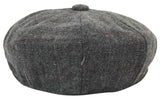 Herrhatt i vintage-tweed med Peaky Blinders-motiv