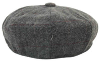 Herrhatt i vintage-tweed med Peaky Blinders-motiv