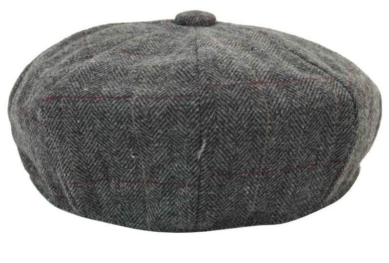 Herrhatt i vintage-tweed med Peaky Blinders-motiv
