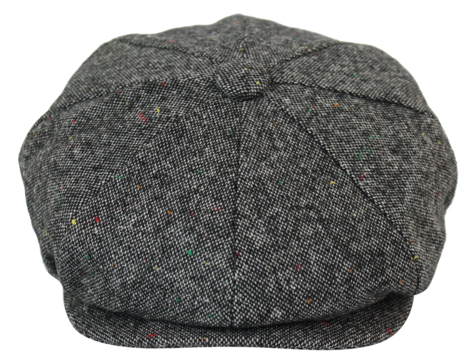 Herrhatt i vintage-tweed med Peaky Blinders-motiv