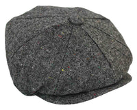 Herrhatt i vintage-tweed med Peaky Blinders-motiv