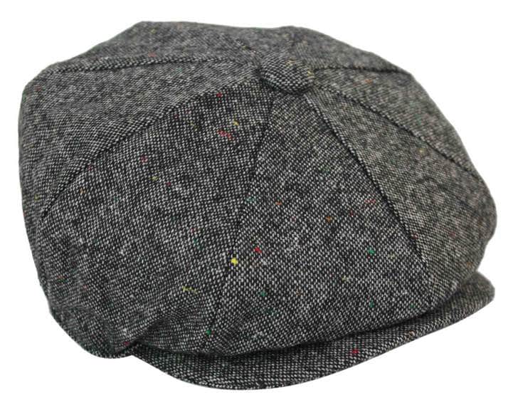 Herrhatt i vintage-tweed med Peaky Blinders-motiv