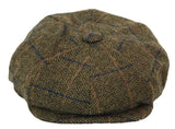 Herrhatt i vintage-tweed med Peaky Blinders-motiv