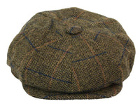 Herrhatt i vintage-tweed med Peaky Blinders-motiv