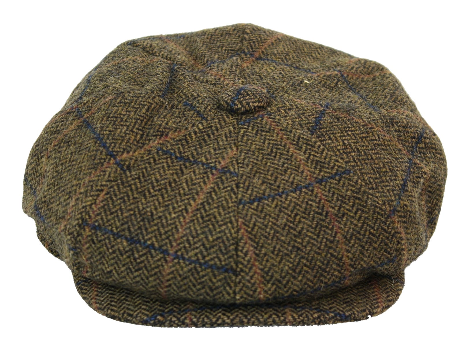 Herrhatt i vintage-tweed med Peaky Blinders-motiv
