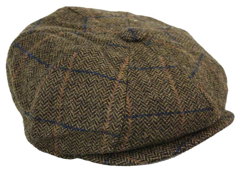 Herrhatt i vintage-tweed med Peaky Blinders-motiv