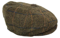 Herrhatt i vintage-tweed med Peaky Blinders-motiv