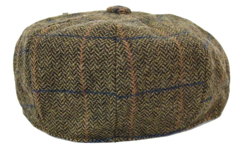 Herrhatt i vintage-tweed med Peaky Blinders-motiv