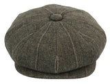 Herrkeps i tweed med rutor och Peaky Blinders-motiv