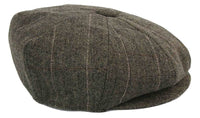 Herrkeps i tweed med rutor och Peaky Blinders-motiv