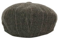 Herrkeps i tweed med rutor och Peaky Blinders-motiv