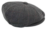 Herrkeps i tweed med rutor och Peaky Blinders-motiv