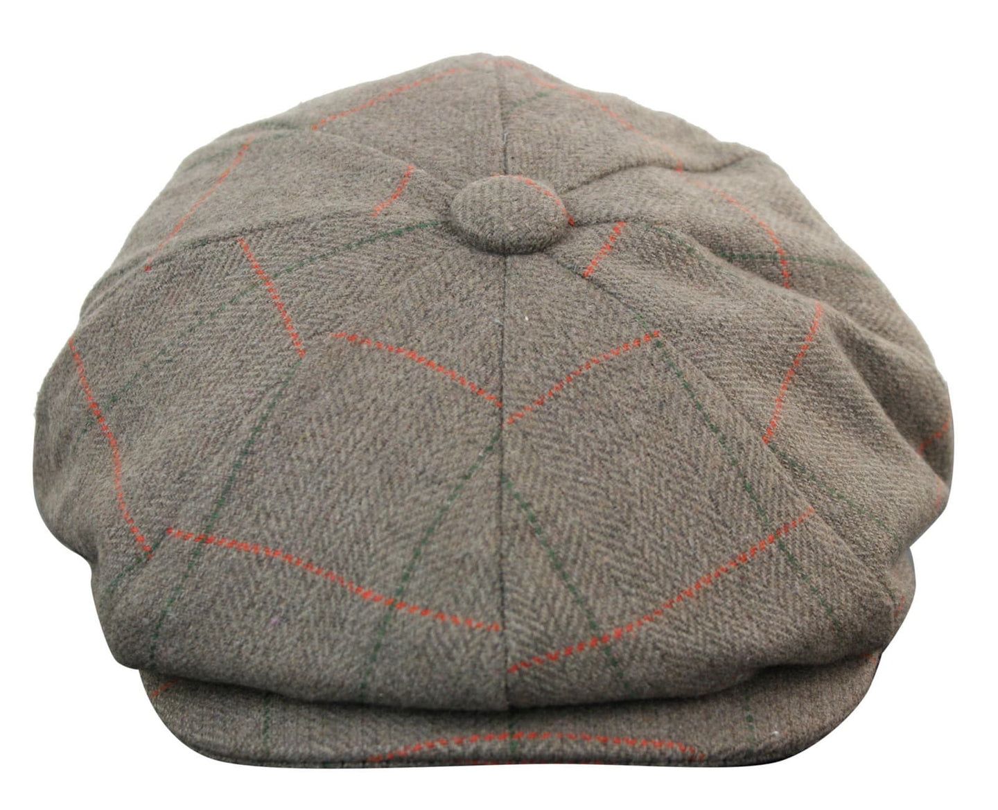 Herrkeps i tweed med rutor och Peaky Blinders-motiv