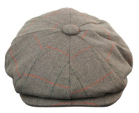 Herrkeps i tweed med rutor och Peaky Blinders-motiv