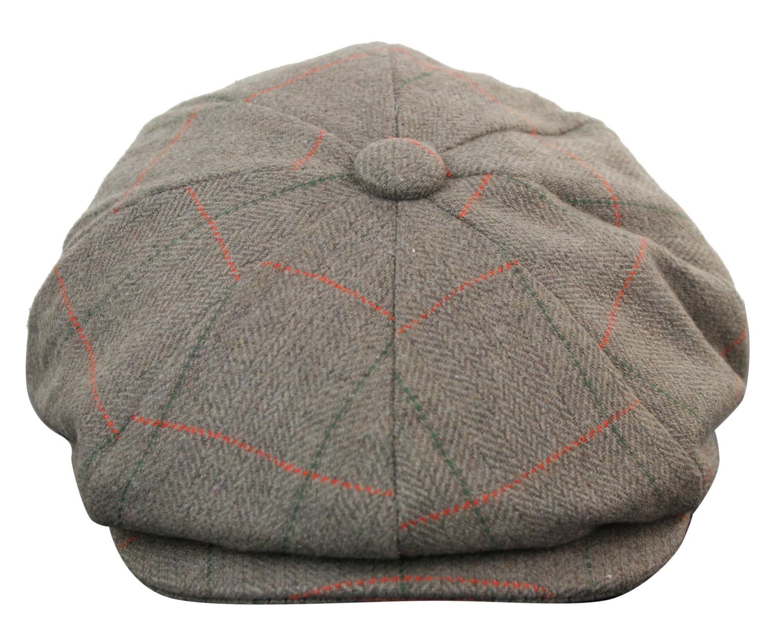 Herrkeps i tweed med rutor och Peaky Blinders-motiv