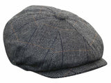 Herrkeps i tweed med rutor och Peaky Blinders-motiv