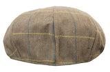 Herrkeps i tweed med rutor och Peaky Blinders-motiv
