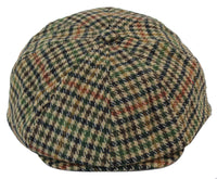 Herrhatt i tweed med 8 paneler