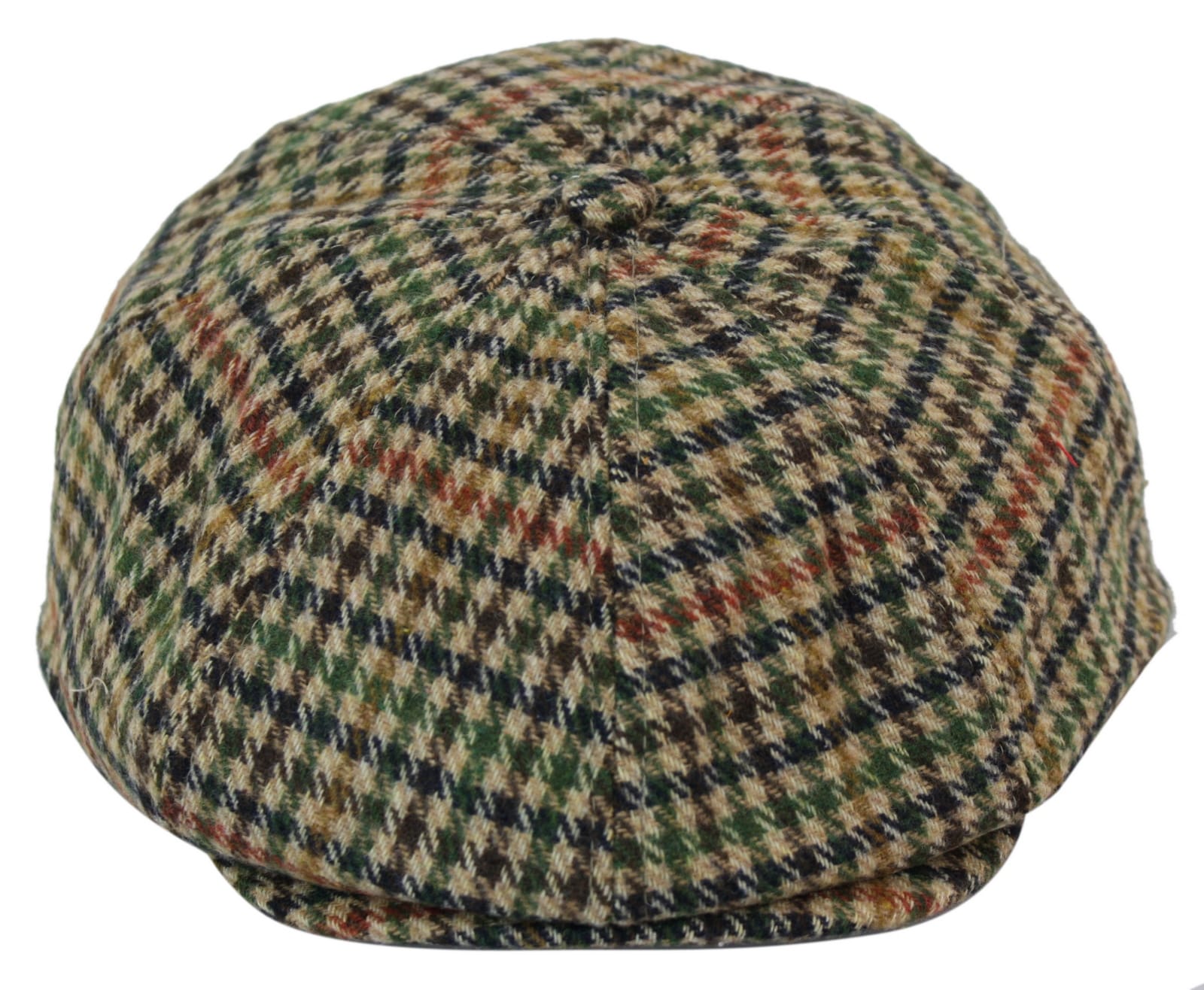 Herrhatt i tweed med 8 paneler