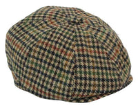 Herrhatt i tweed med 8 paneler
