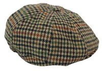 Herrhatt i tweed med 8 paneler
