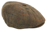 Herrhatt i tweed med 8 paneler