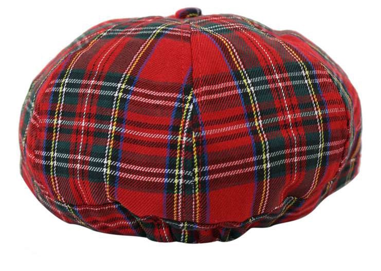 Herrhatt i tweed med 8 paneler