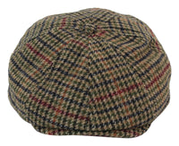Herrhatt i tweed med 8 paneler