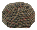 Herrhatt i tweed med 8 paneler