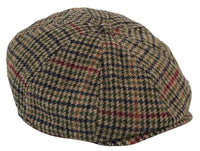 Herrhatt i tweed med 8 paneler