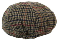 Herrhatt i tweed med 8 paneler