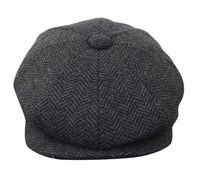 HT6316 - Herr Fiskbensmönstrad Tweed Peaky Blinders Hatt