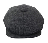 HT6316 - Herr Fiskbensmönstrad Tweed Peaky Blinders Hatt