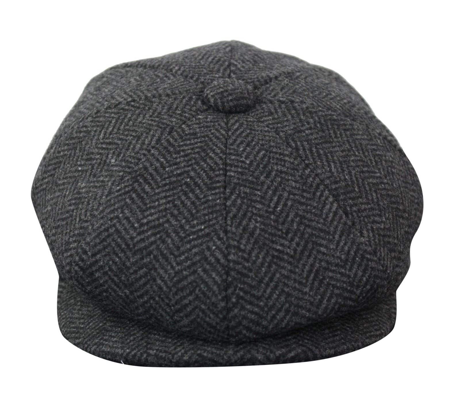 HT6316 - Herr Fiskbensmönstrad Tweed Peaky Blinders Hatt