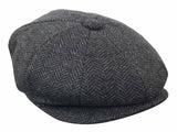 HT6316 - Herr Fiskbensmönstrad Tweed Peaky Blinders Hatt
