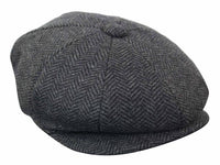 HT6316 - Herr Fiskbensmönstrad Tweed Peaky Blinders Hatt