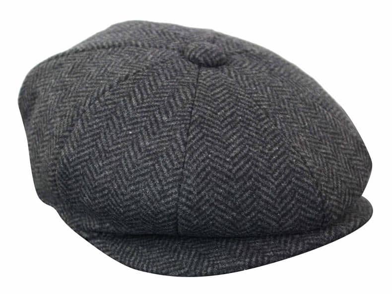 HT6316 - Herr Fiskbensmönstrad Tweed Peaky Blinders Hatt