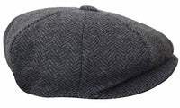 HT6316 - Herr Fiskbensmönstrad Tweed Peaky Blinders Hatt