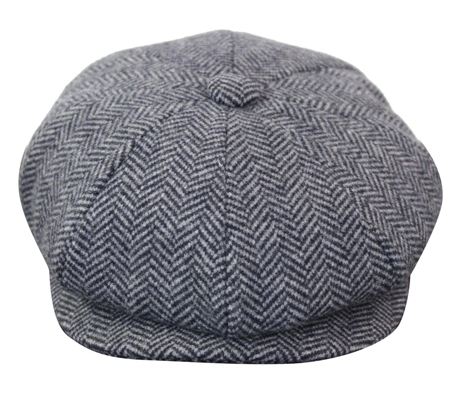 HT6316 - Herr Fiskbensmönstrad Tweed Peaky Blinders Hatt