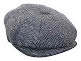 HT6316 - Herr Fiskbensmönstrad Tweed Peaky Blinders Hatt