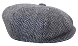 HT6316 - Herr Fiskbensmönstrad Tweed Peaky Blinders Hatt