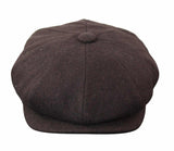 HT6363 - Herr Vintage Tweed Newsboy Peaky Blinders Keps - Brun/Vin