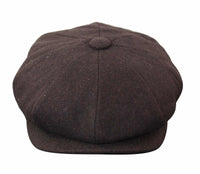 HT6363 - Herr Vintage Tweed Newsboy Peaky Blinders Keps - Brun/Vin