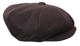 HT6363 - Herr Vintage Tweed Newsboy Peaky Blinders Keps - Brun/Vin